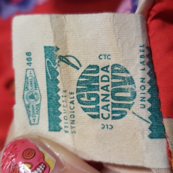 Vintage 80s lori ann red floral dress w/peter pan collar small - Picture 5 of 9